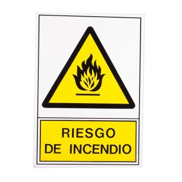 SEÑAL ALUM. "RIESGO INCENDIO"