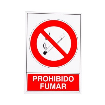 SEÑAL 400 "PROHIBIDO FUMAR" ALUMINIO 490X345MM