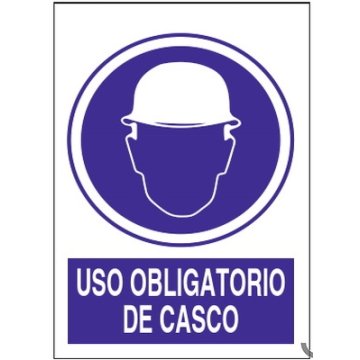 SEÑAL SO-800 PE 21X29 CM "USO OBLIGATORIO DEL CASCO"