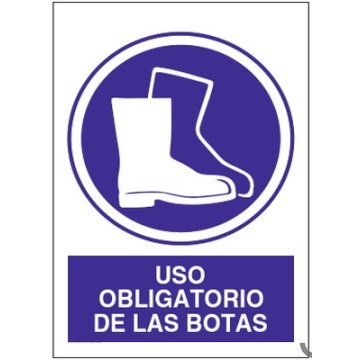 SEÑAL SO-801 PE 21X29 CM "USO OBLIGATORIO BOTAS"