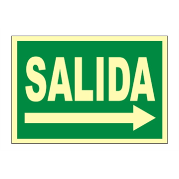 SEÑAL EV-092 A4 CLASE B FOTOLUM. PVC "SALIDA FLECHA DERECHA"